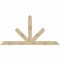 Ekena Millwork Saratoga Rough Sawn Timber Gable Bracket, Douglas Fir, 96"W x 48"H x 2"D x 6"F, 12/12 Pitch GBW096X48X0206SAR00RDF - alternate 1